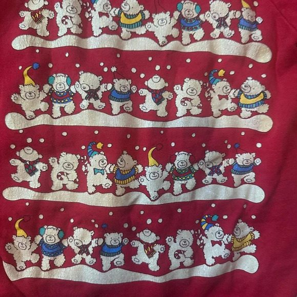 Red Crewneck Winter Christmas Sweater Size Large - Picture 7 of 9